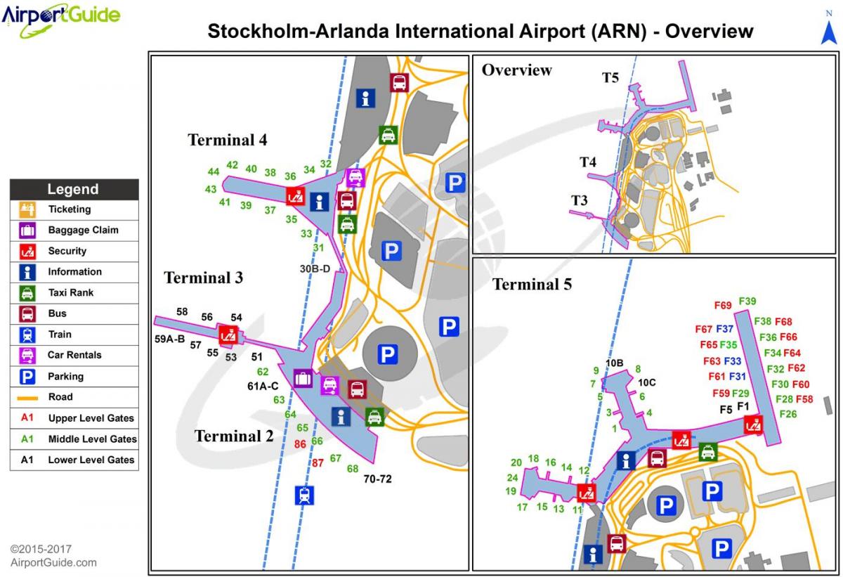 Stockholm arlanda বিমানবন্দর মানচিত্র