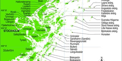 মানচিত্র স্টকহোম দ্বীপপুঞ্জ