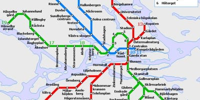 স্টকহোম পাবলিক ট্রান্সপোর্ট মানচিত্র